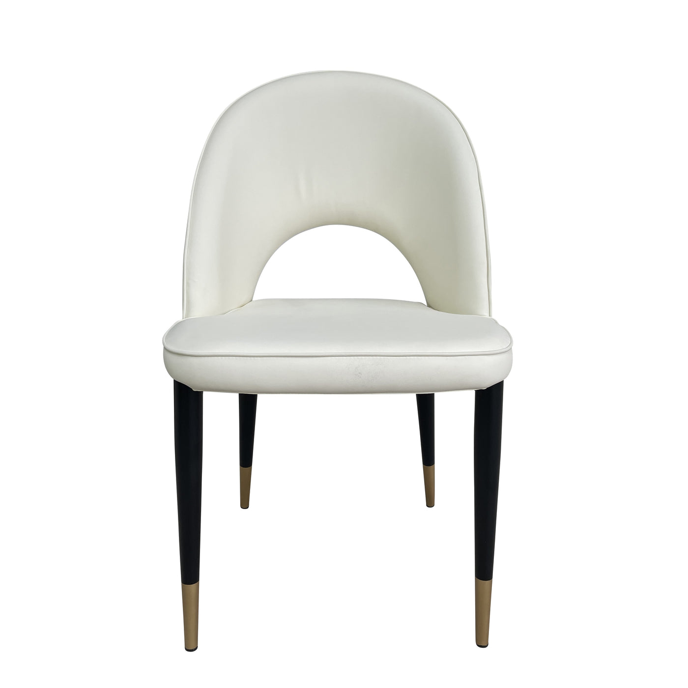 Bourdain Dining Chair Cream Leather Look - Future Classics Furniture