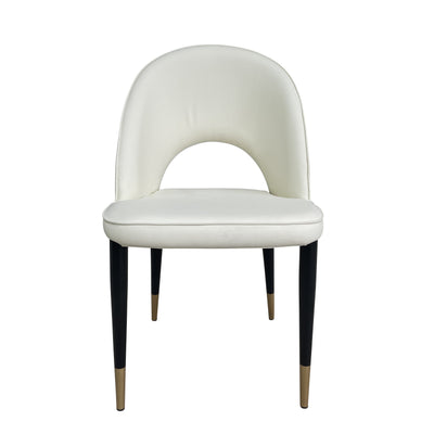 Bourdain Dining Chair Cream Leather Look
