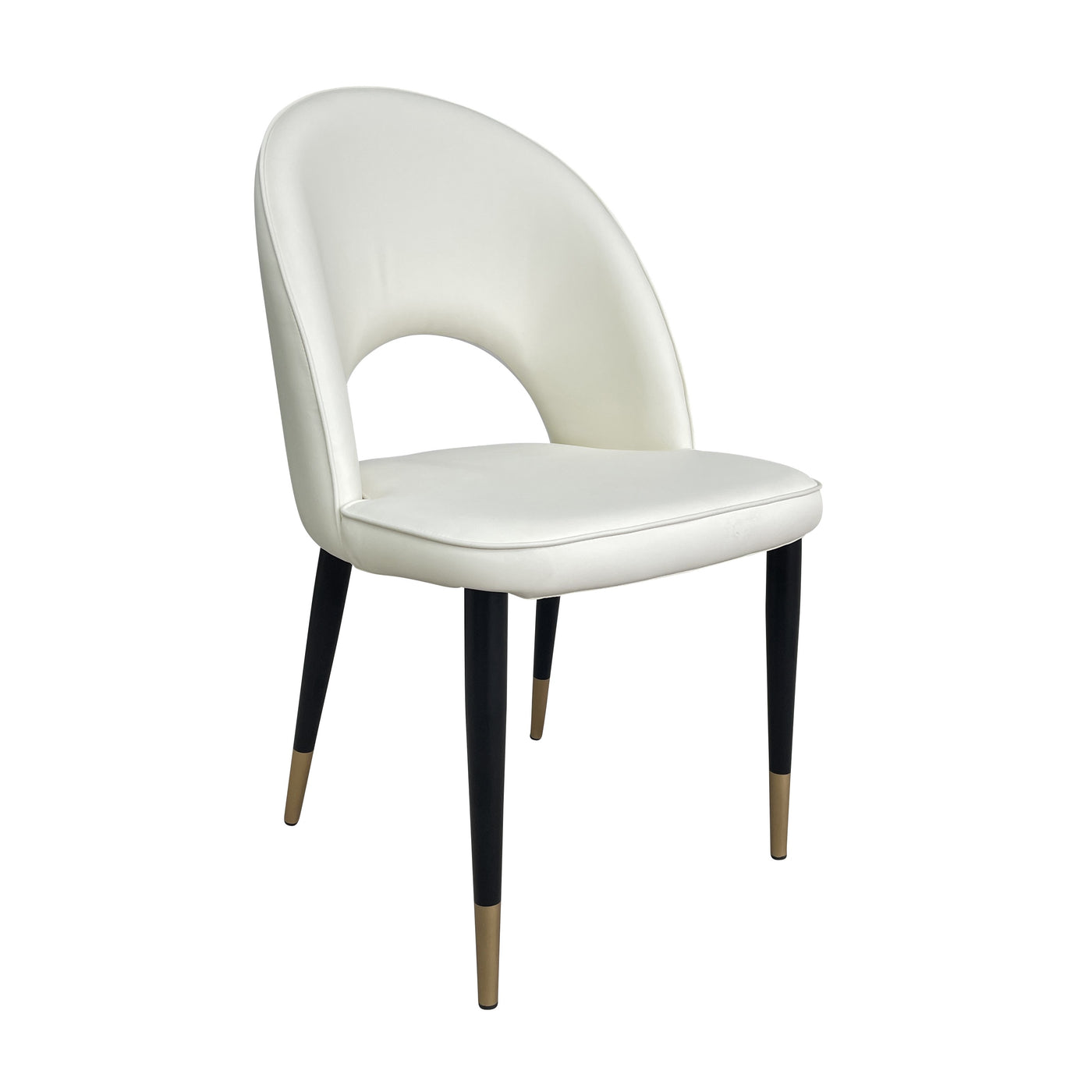 Bourdain Dining Chair Cream Leather Look - Future Classics Furniture