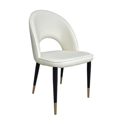 Bourdain Dining Chair Cream Leather Look