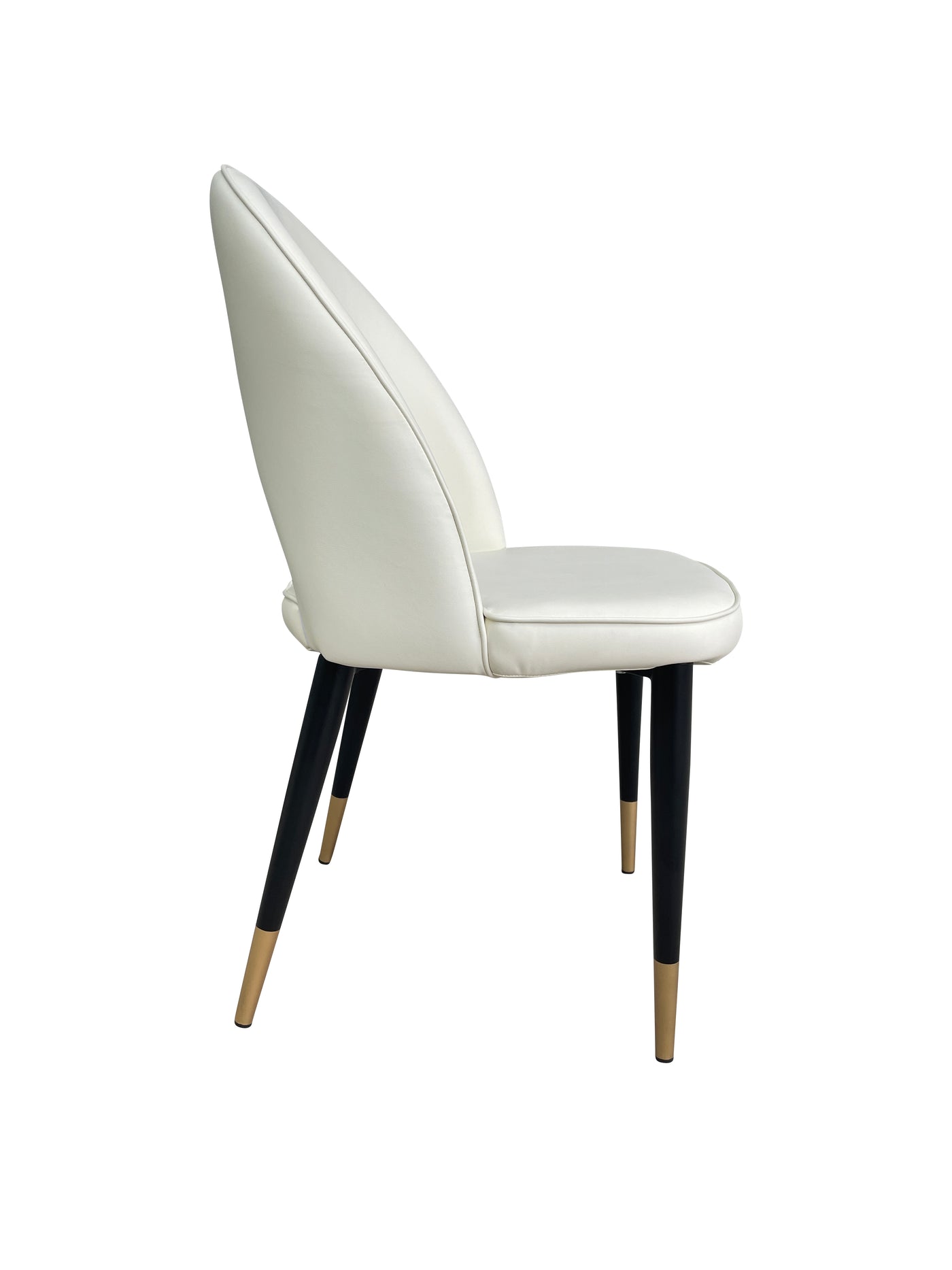 Bourdain Dining Chair Cream Leather Look