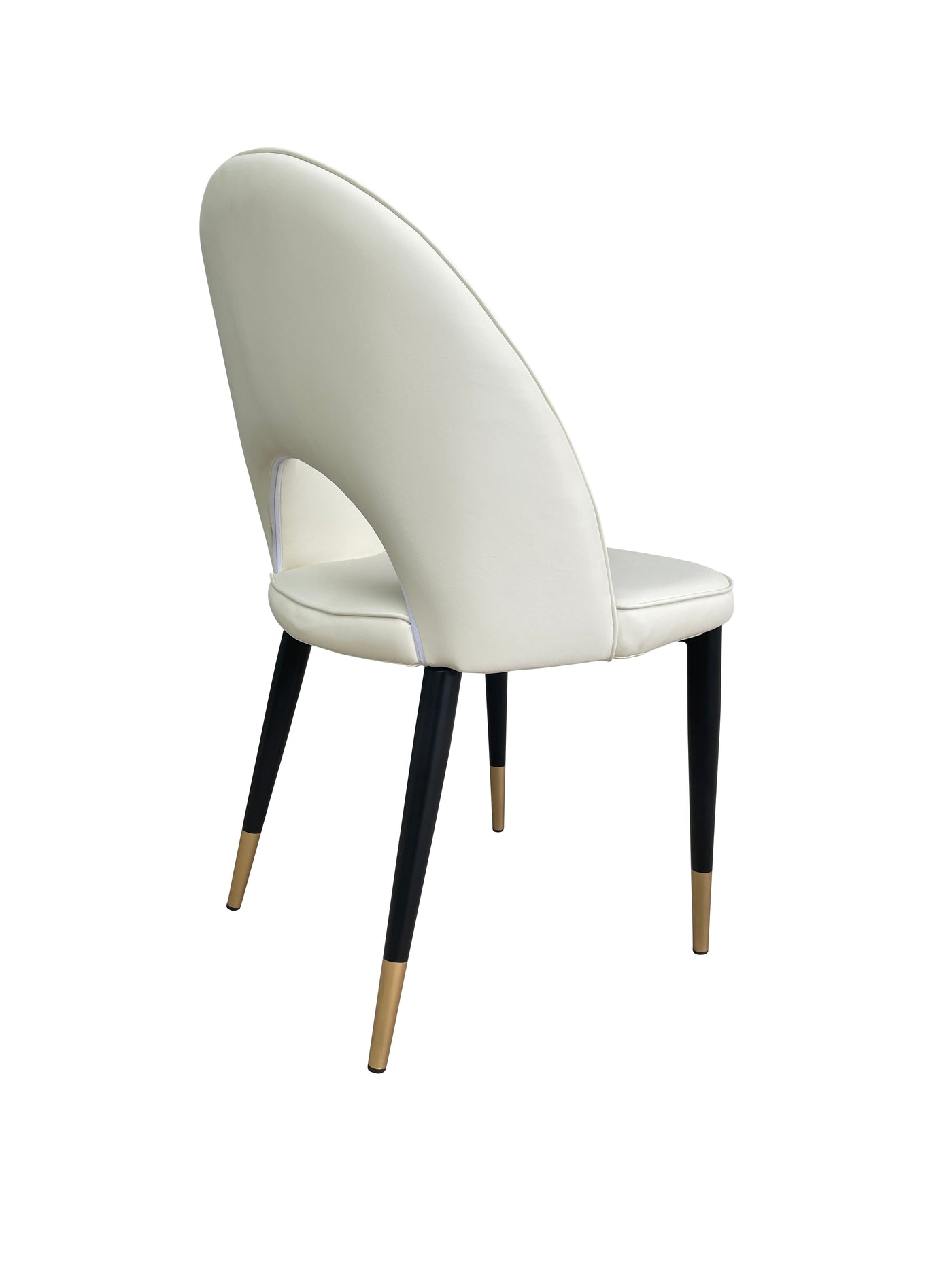 Bourdain Dining Chair Cream Leather Look - Future Classics Furniture