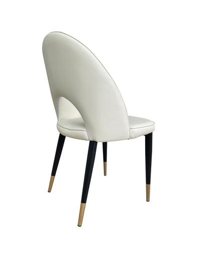 Bourdain Dining Chair Cream Leather Look - Future Classics Furniture