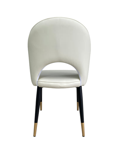 Bourdain Dining Chair Cream Leather Look