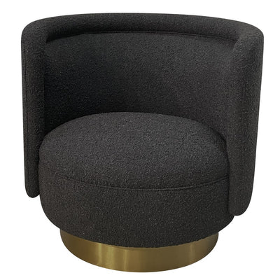 Bismarque Swivel Chair Boucle Black