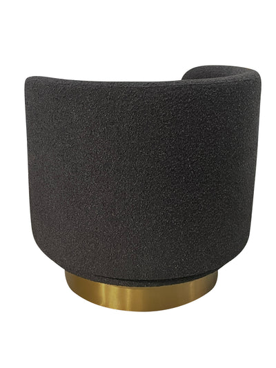 Bismarque Swivel Chair Boucle Black