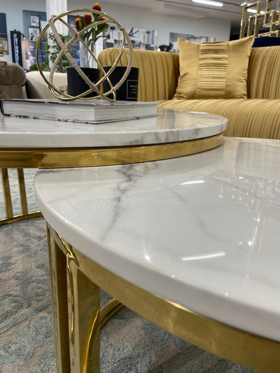 Lustre Coffee Table Set Gold