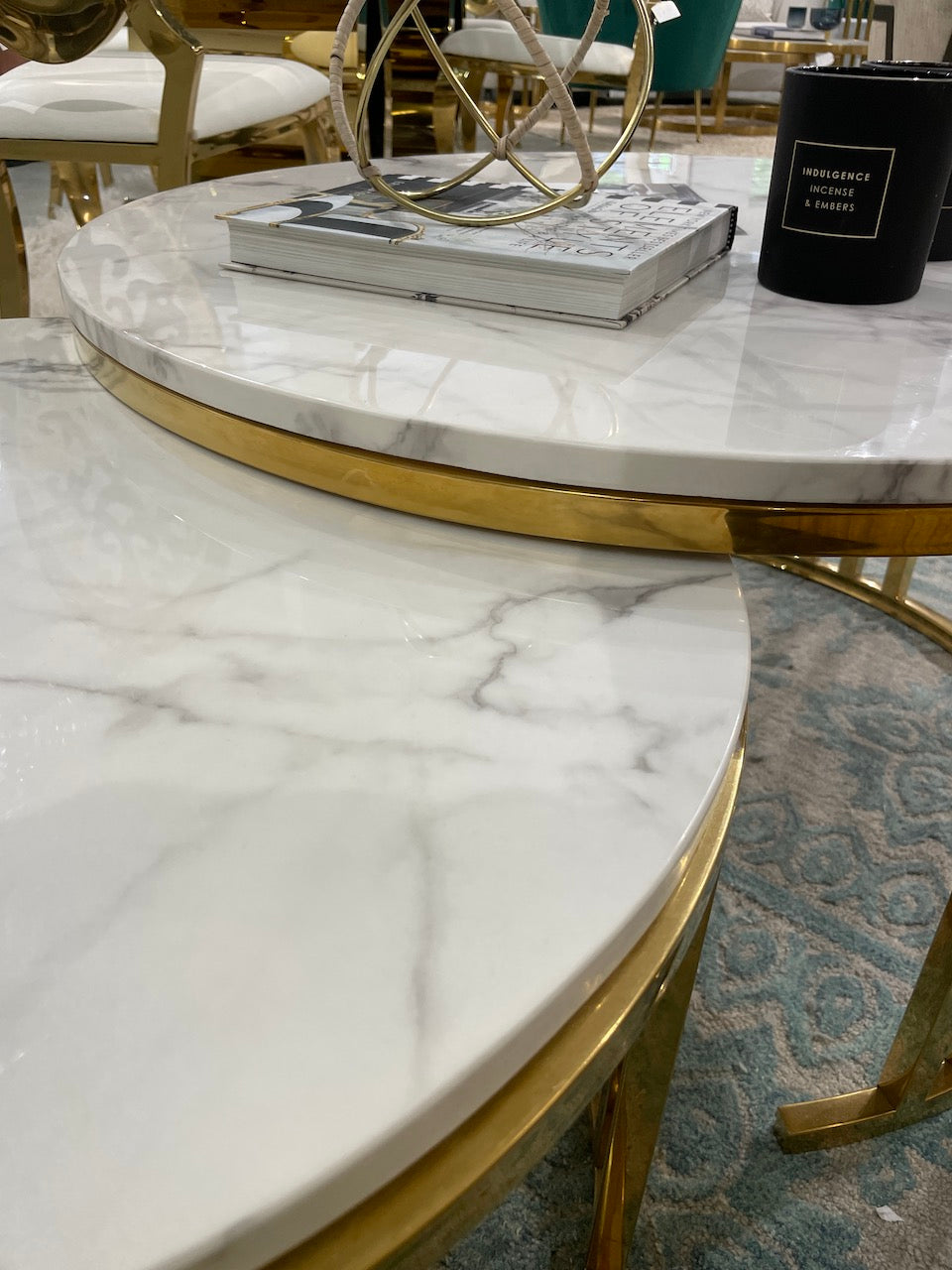Lustre Coffee Table Set Gold