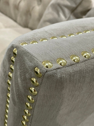 Balboa 3 Seater Sofa Creme Velvet