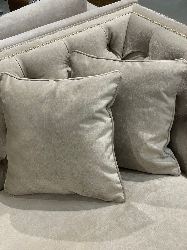 Balboa 3 Seater Sofa Creme Velvet - Future Classics Furniture