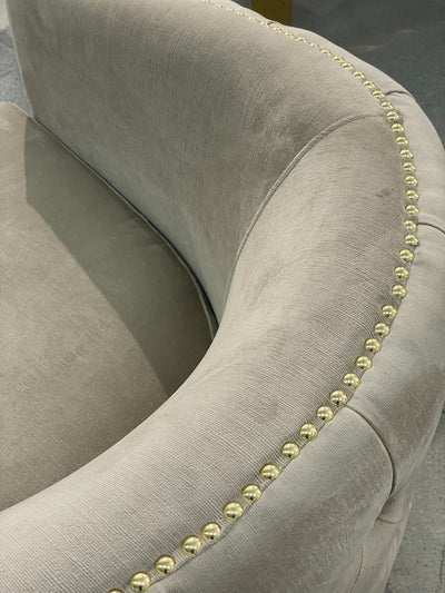 Creed Swivel Chair Creme Velvet