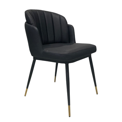 Talulah Dining Chair Black Leather Look