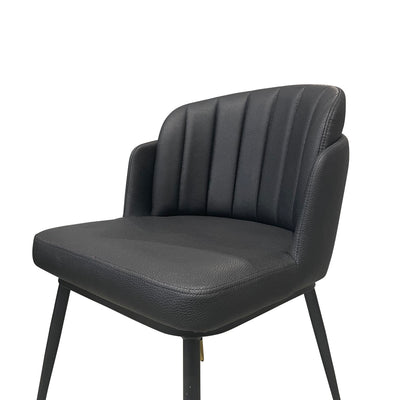 Talulah Dining Chair Black Leather Look