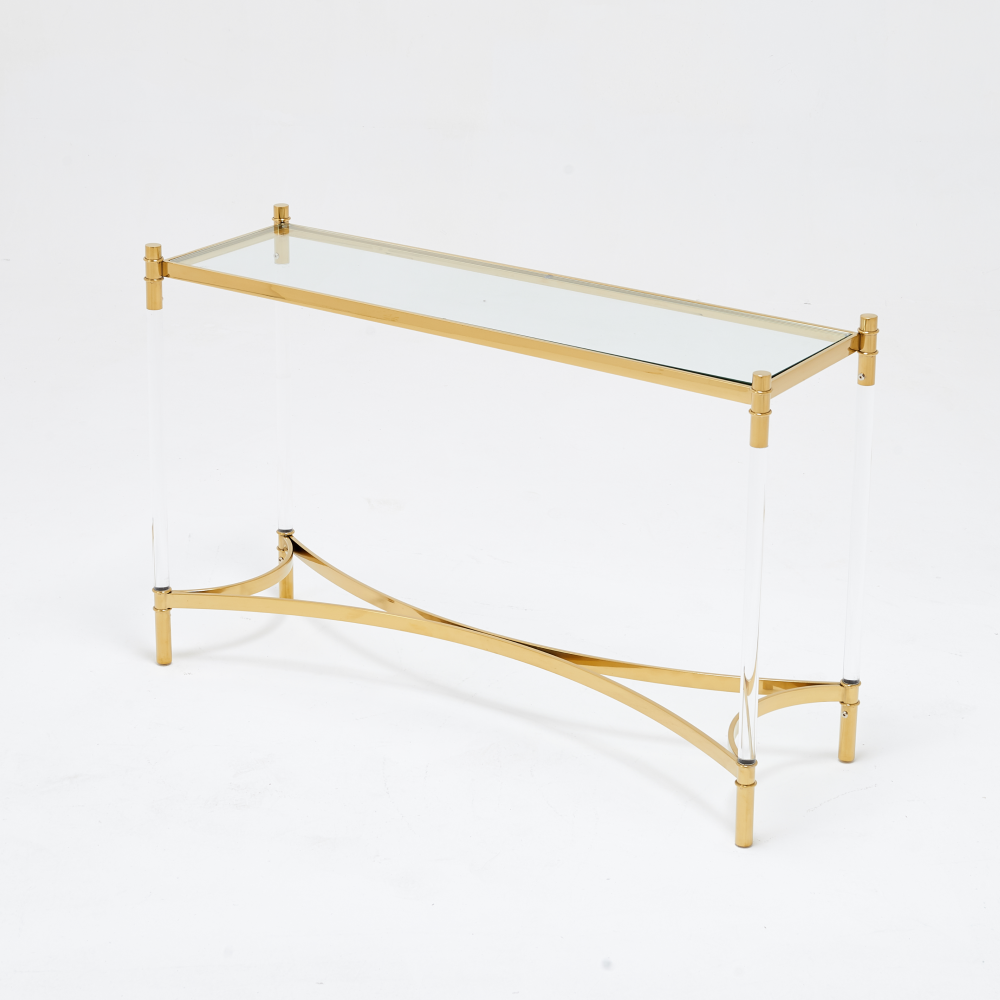 Floating Gold Console Table