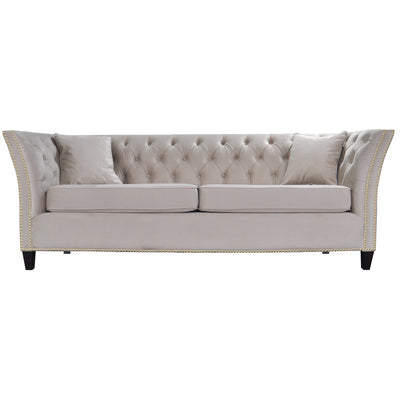 Balboa 3 Seater Sofa Creme Velvet