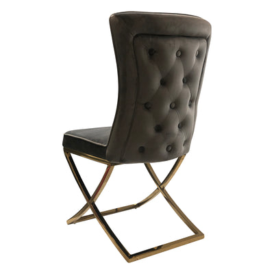 Versailles Chair Grey Gold Legs