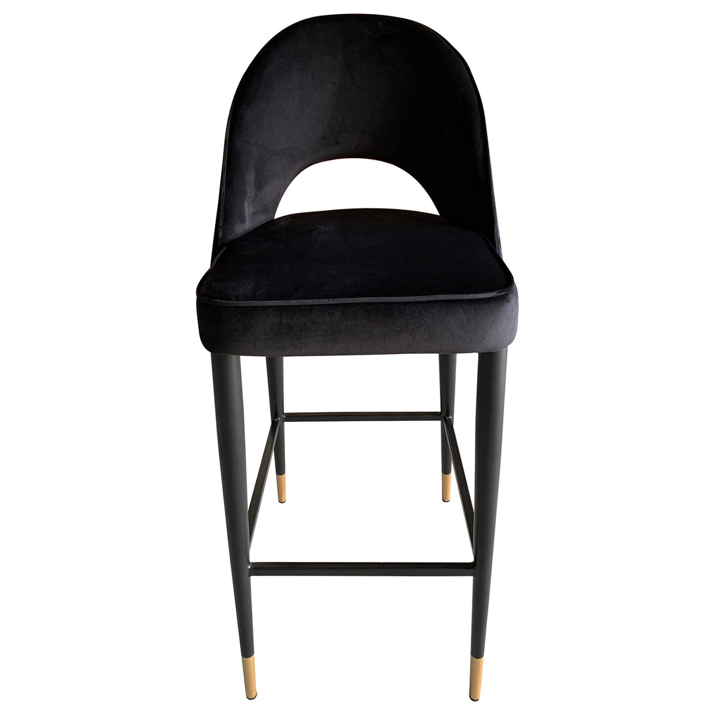 Bourdain Bar Stool Black Velvet - Future Classics Furniture