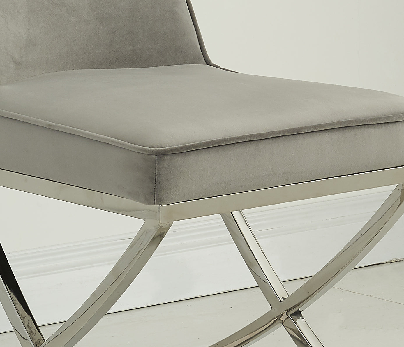 Versailles Chair Grey Silver Legs