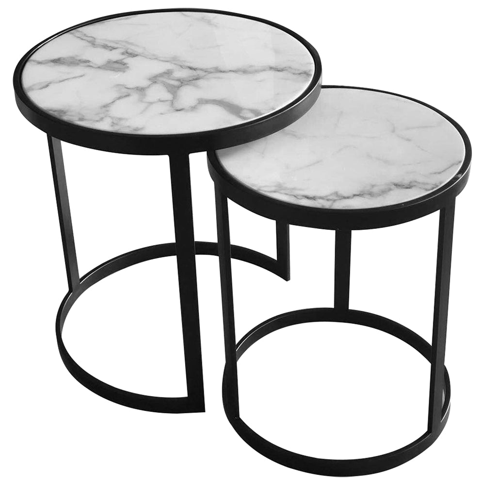 Glory Side Table Set White