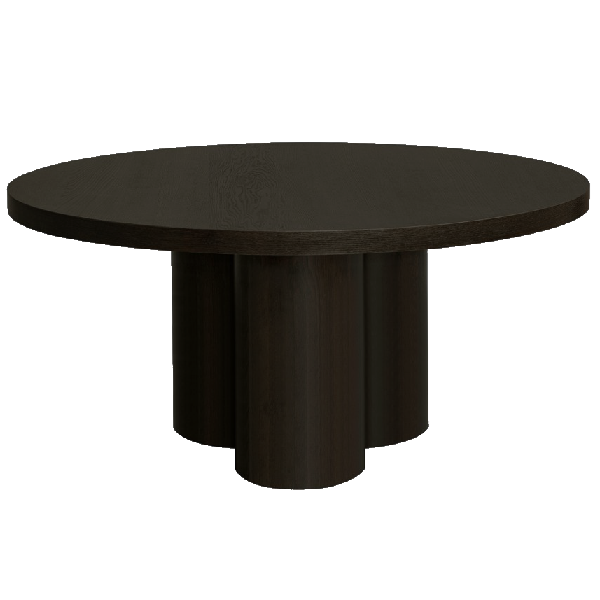 Trio Round Dining Table Black - 1.5m - Future Classics Furniture