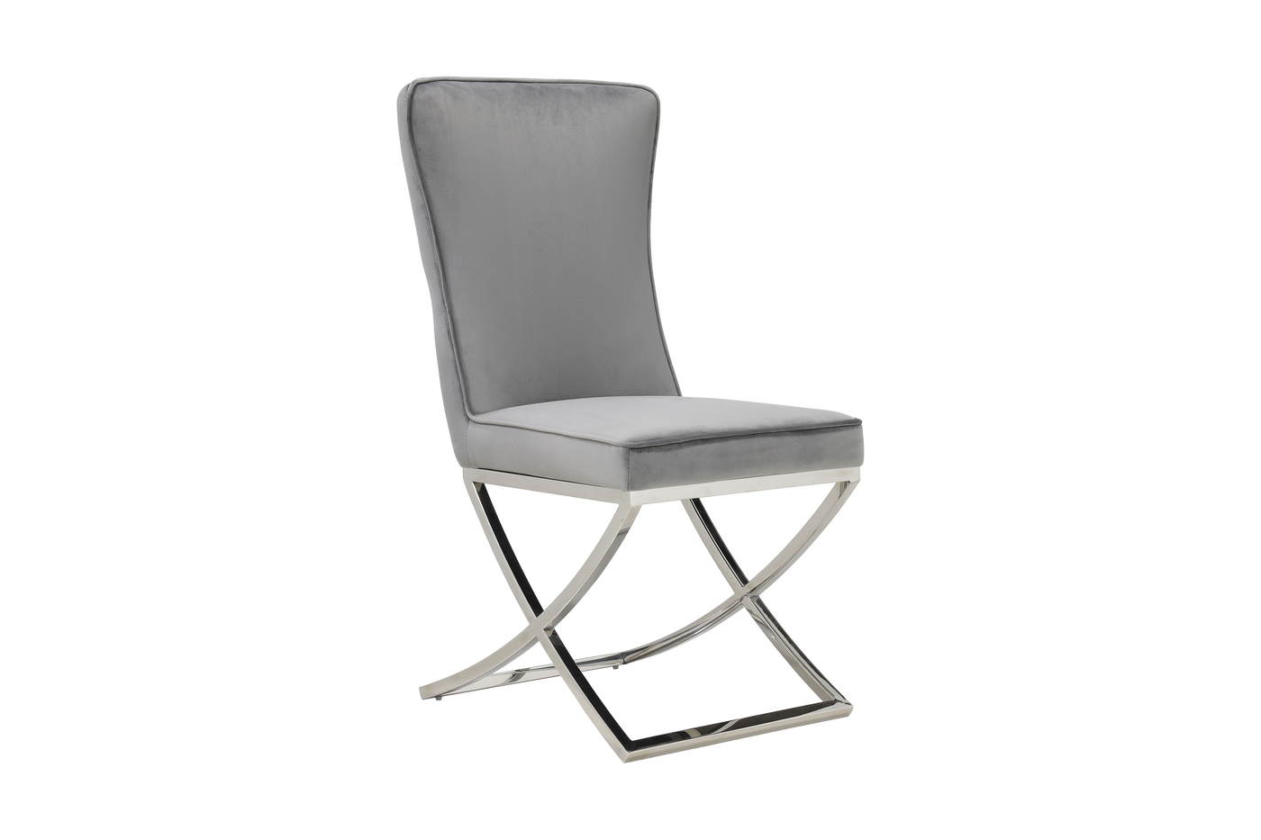 Versailles Chair Grey Silver Legs