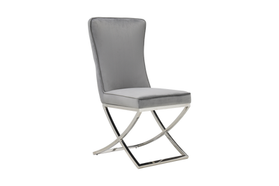 Versailles Chair Grey Silver Legs