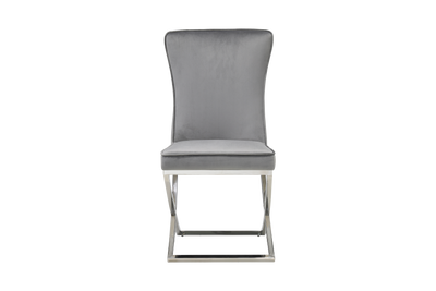 Versailles Chair Grey Silver Legs