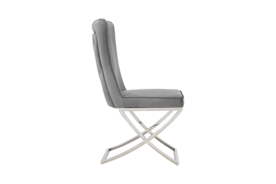 Versailles Chair Grey Silver Legs