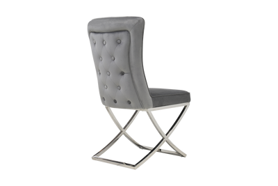 Versailles Chair Grey Silver Legs