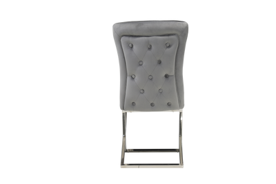 Versailles Chair Grey Silver Legs