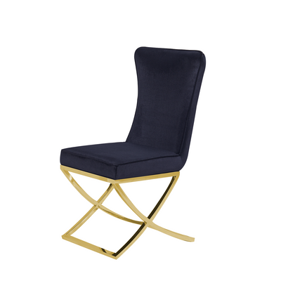 Versailles Chair Black Gold Legs