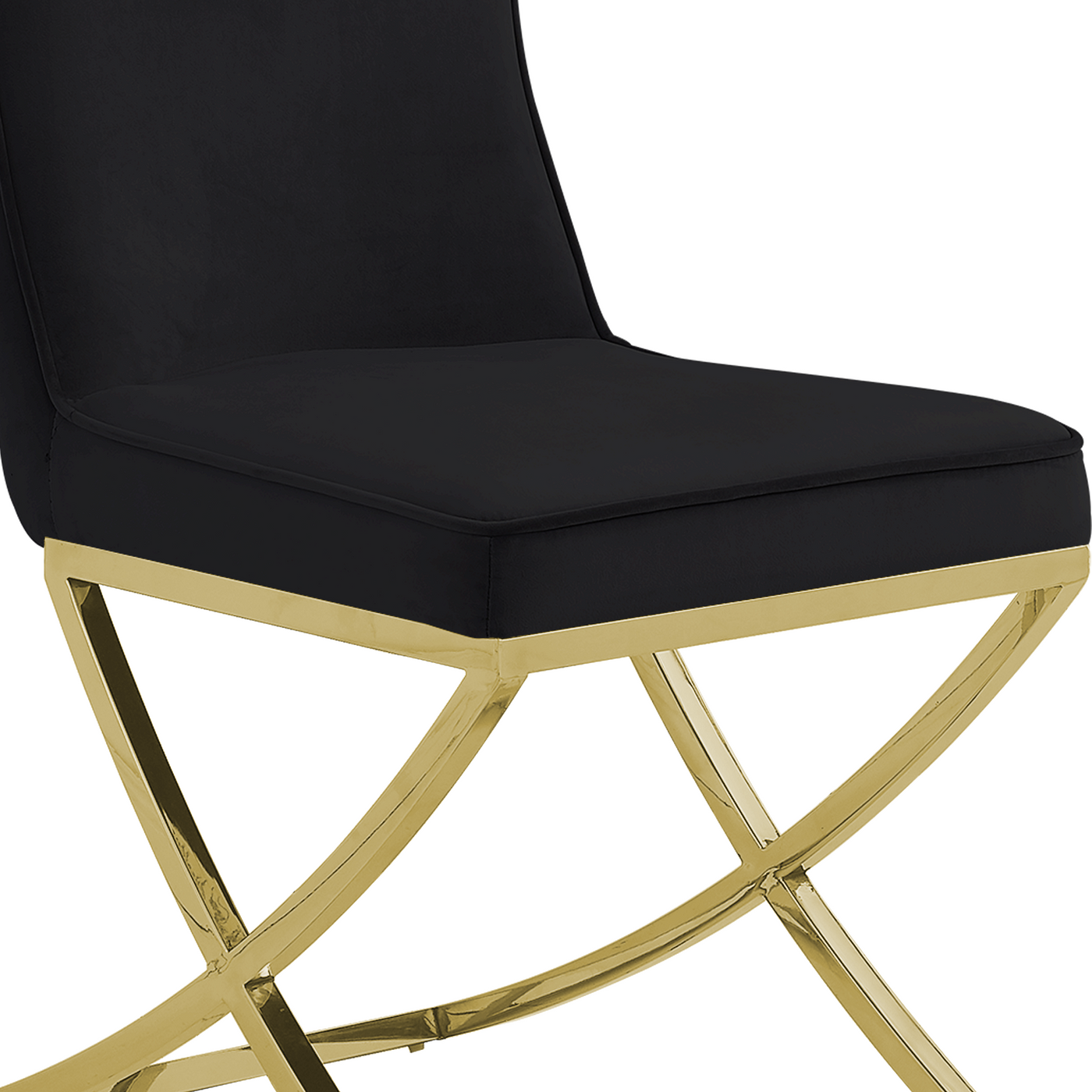 Versailles Chair Black Gold Legs