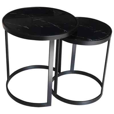 Glory Side Table Set Black