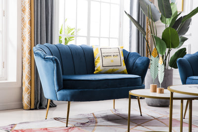Murcia 2 Seater Navy Velvet