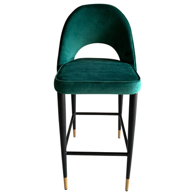 Bourdain Bar Stool Green Velvet - Future Classics Furniture