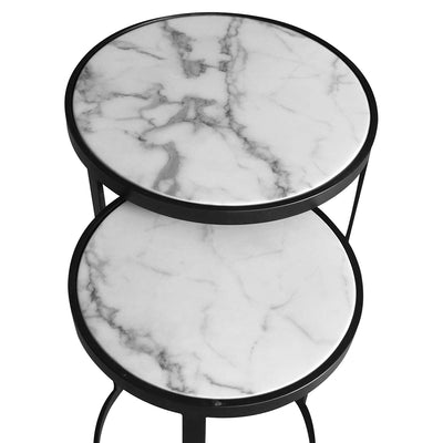 Glory Side Table Set White