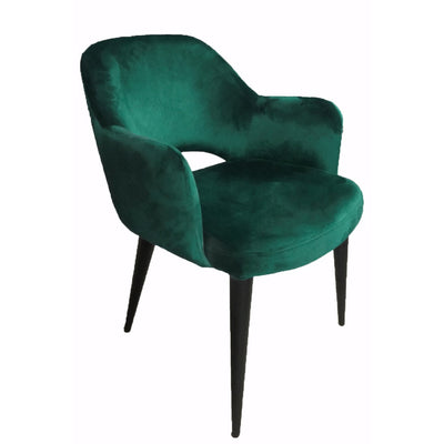 Terrazo Dining Chair Green Velvet