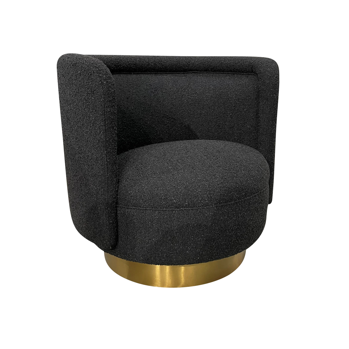Bismarque Swivel Chair Boucle Black