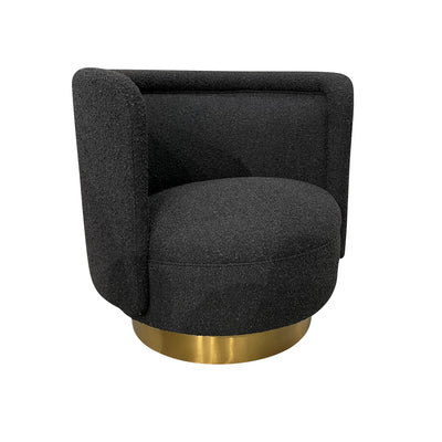 Bismarque Swivel Chair Boucle Black