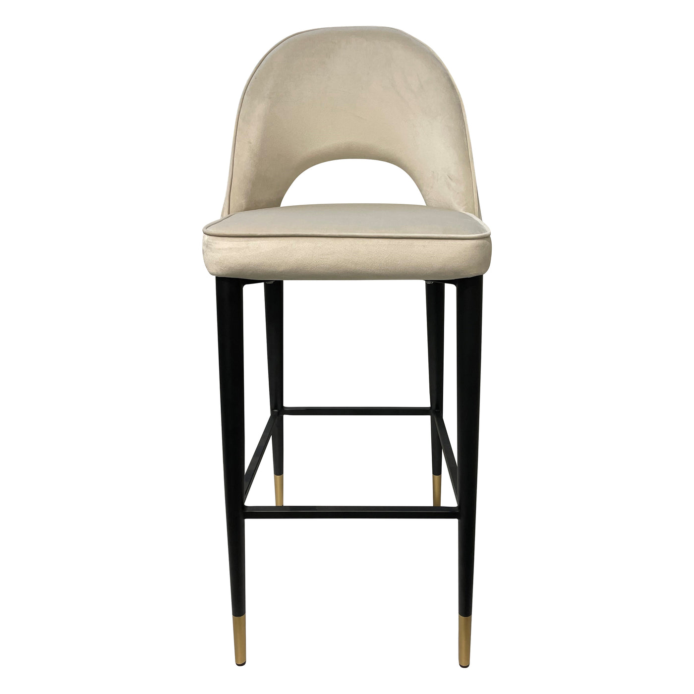 Bourdain Bar Stool Beige Velvet - Future Classics Furniture