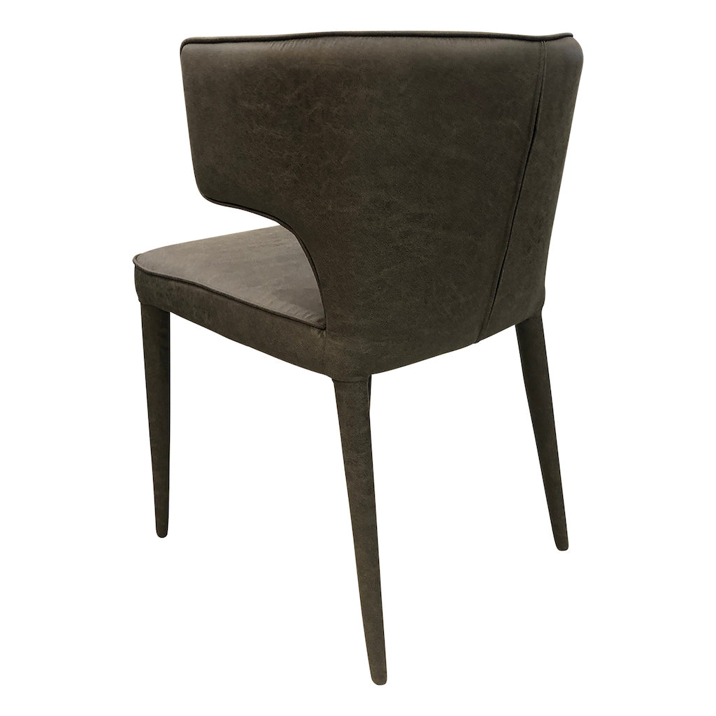 Portofino Dining Chair Mottled Grey Leather Look - Future Classics Furniture