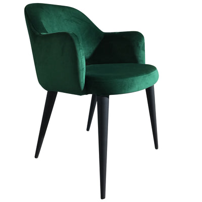 Terrazo Dining Chair Green Velvet