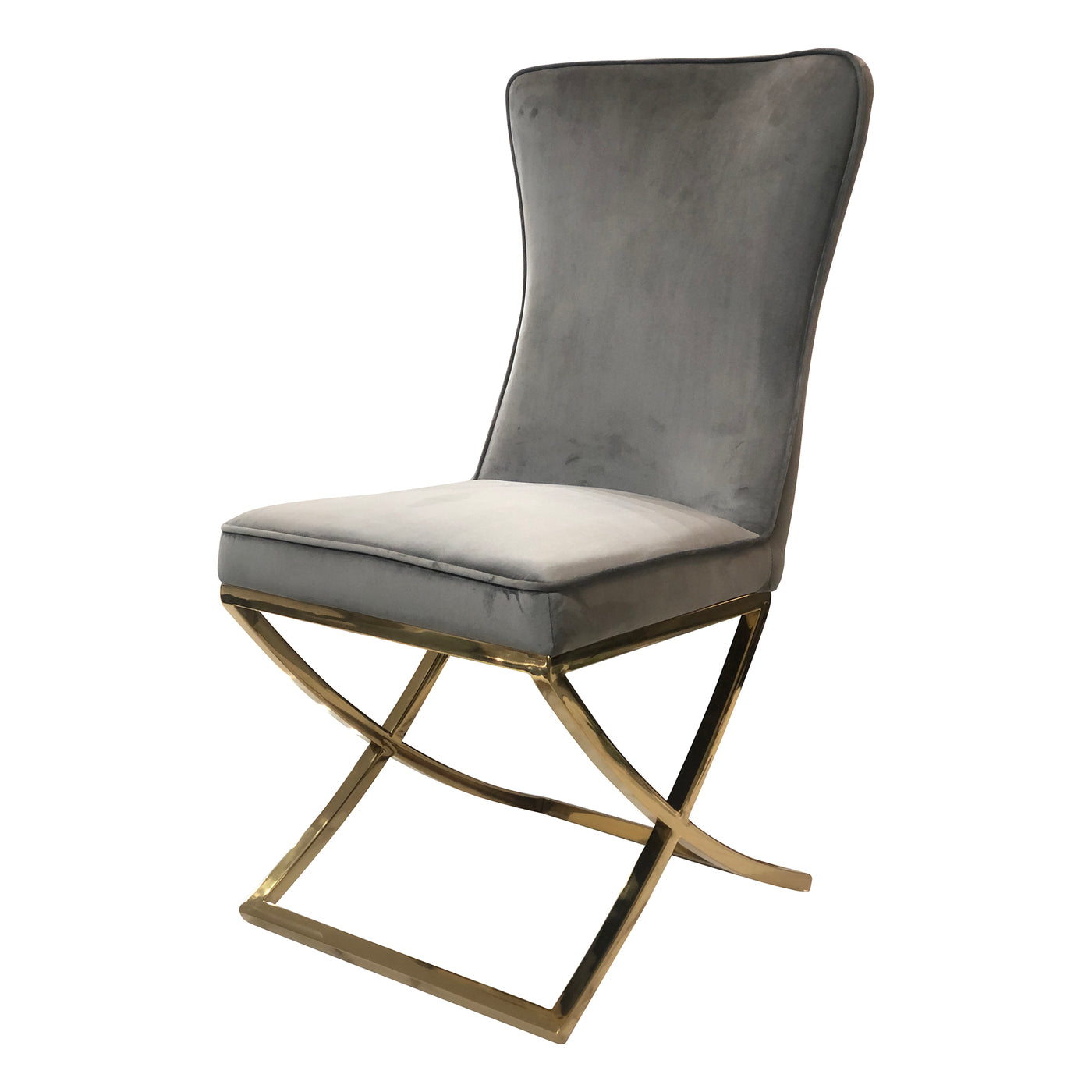 Versailles Chair Grey Gold Legs