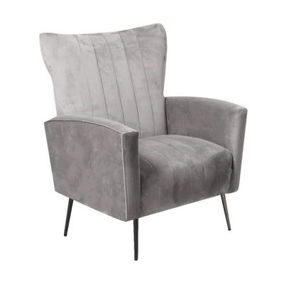 Salvador Chair Grey Velvet
