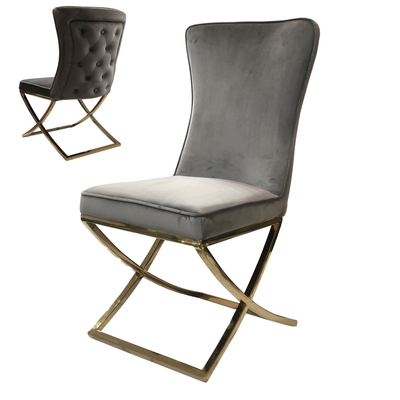 Versailles Chair Grey Gold Legs
