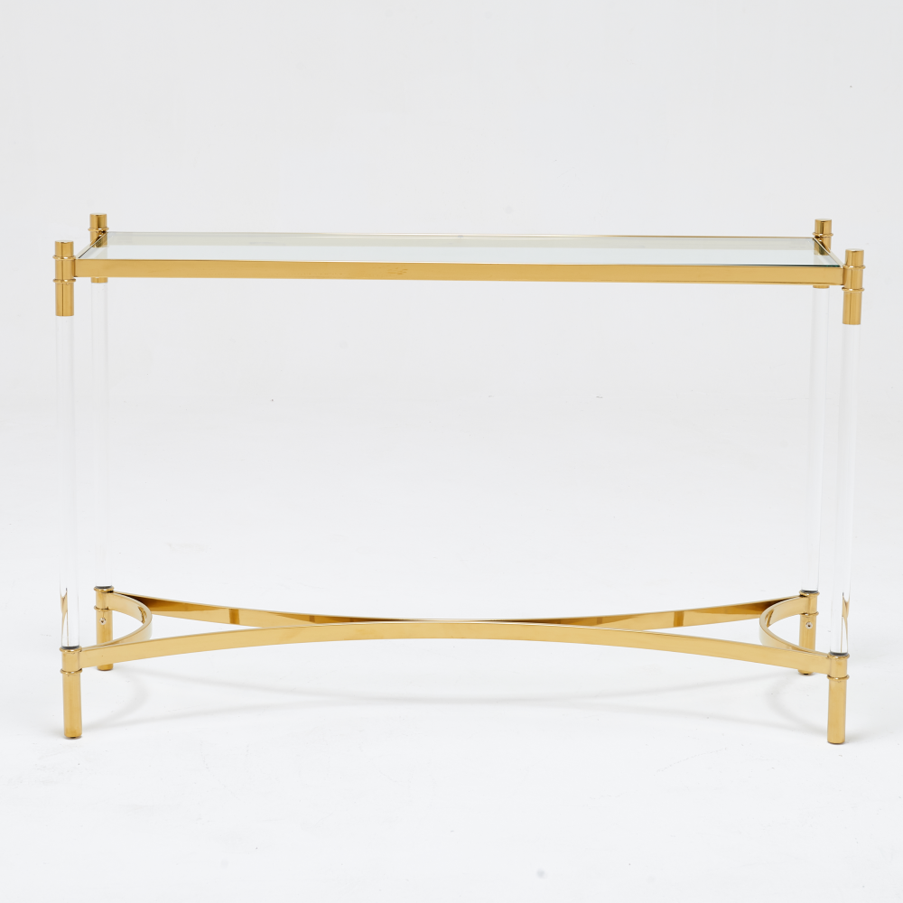 Floating Gold Console Table