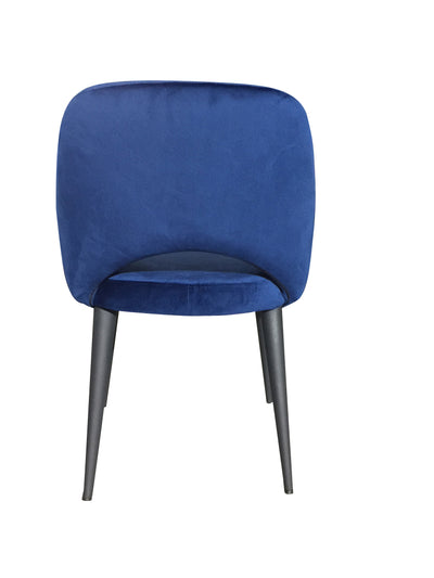 Terrazo Dining Chair Navy Velvet