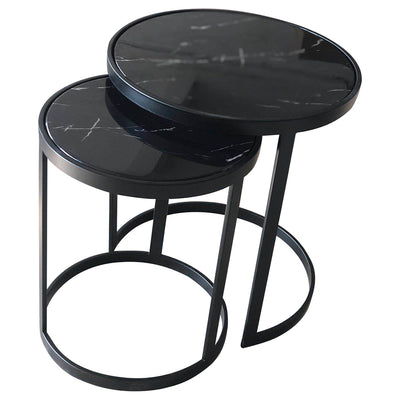 Glory Side Table Set Black