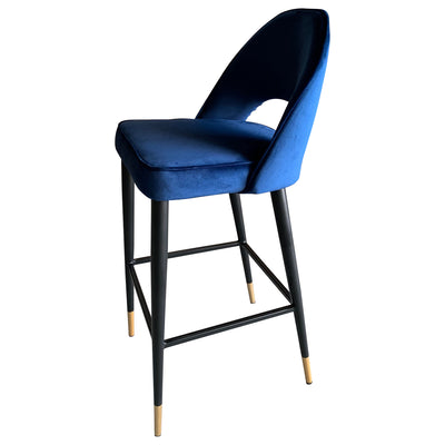 Bourdain Bar Stool Navy Velvet
