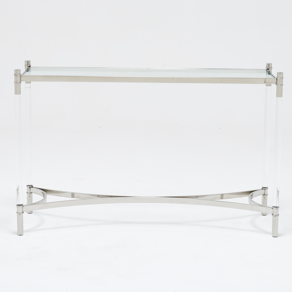 Floating Console Table Silver